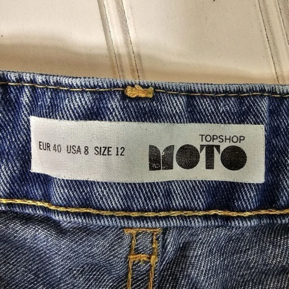 Topshop Moto Jean Shorts Women's Button Fly Size‎ 8 - Picture 4 of 10